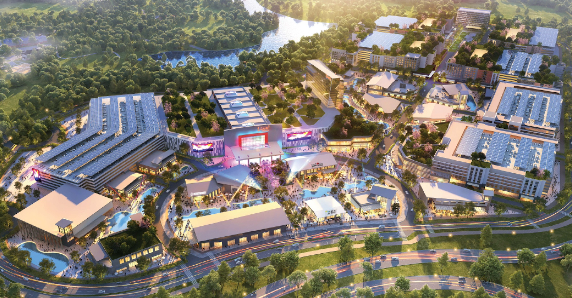 A rendering of the proposed Live! Gaming & Entertainment District in Petersburg, Virginia