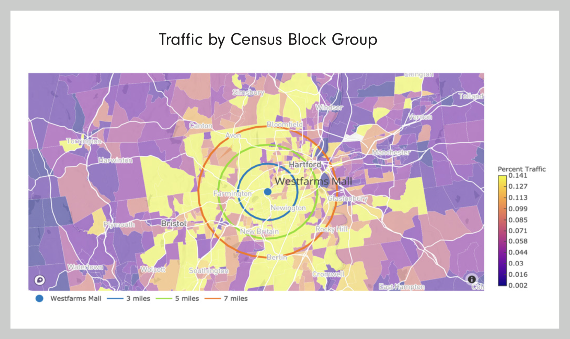 Understand where your customers live in relation to your existing or potential retail site with unprecedented accuracy and gr