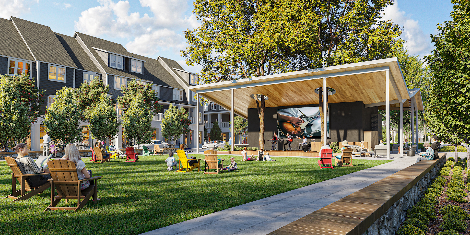 Construction at Birkdale Village is scheduled to wrap up this summer, according to North American Properties and Nuveen Real 