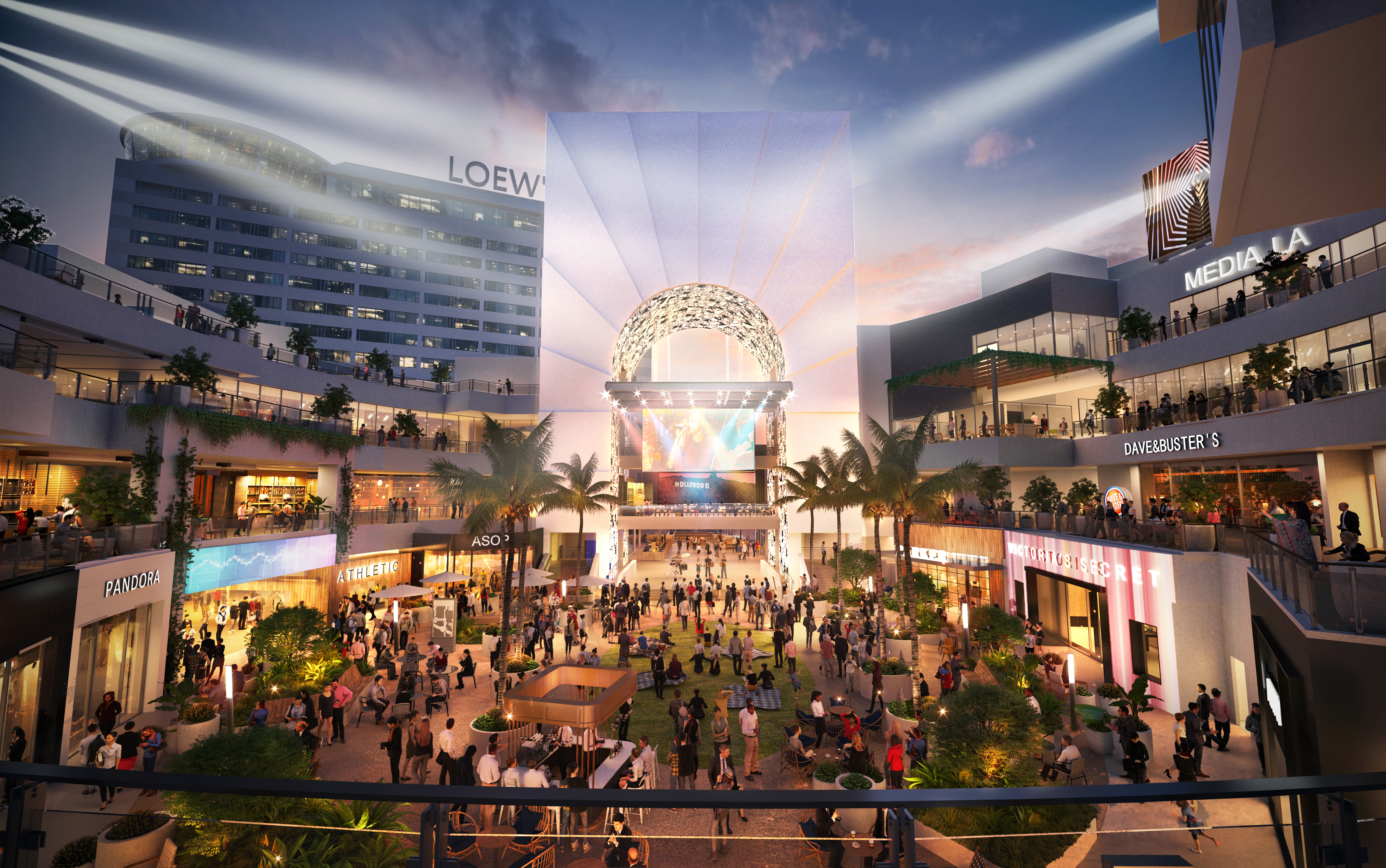 DJM is looking for global brands that have creative ideas for how to use Ovation Hollywood’s planned common area