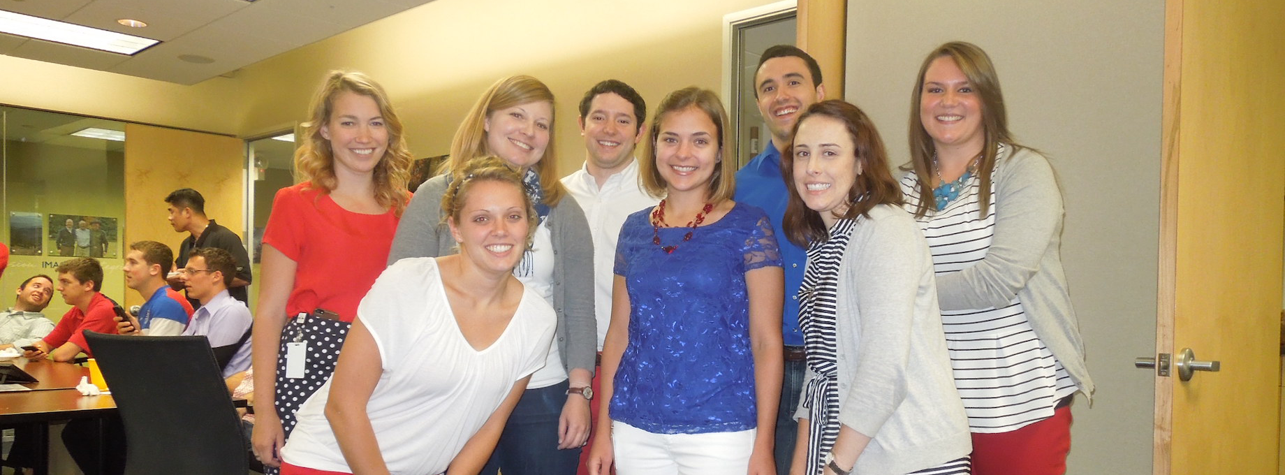 Allison Lembright, far right, during her days as a Phillips Edison intern