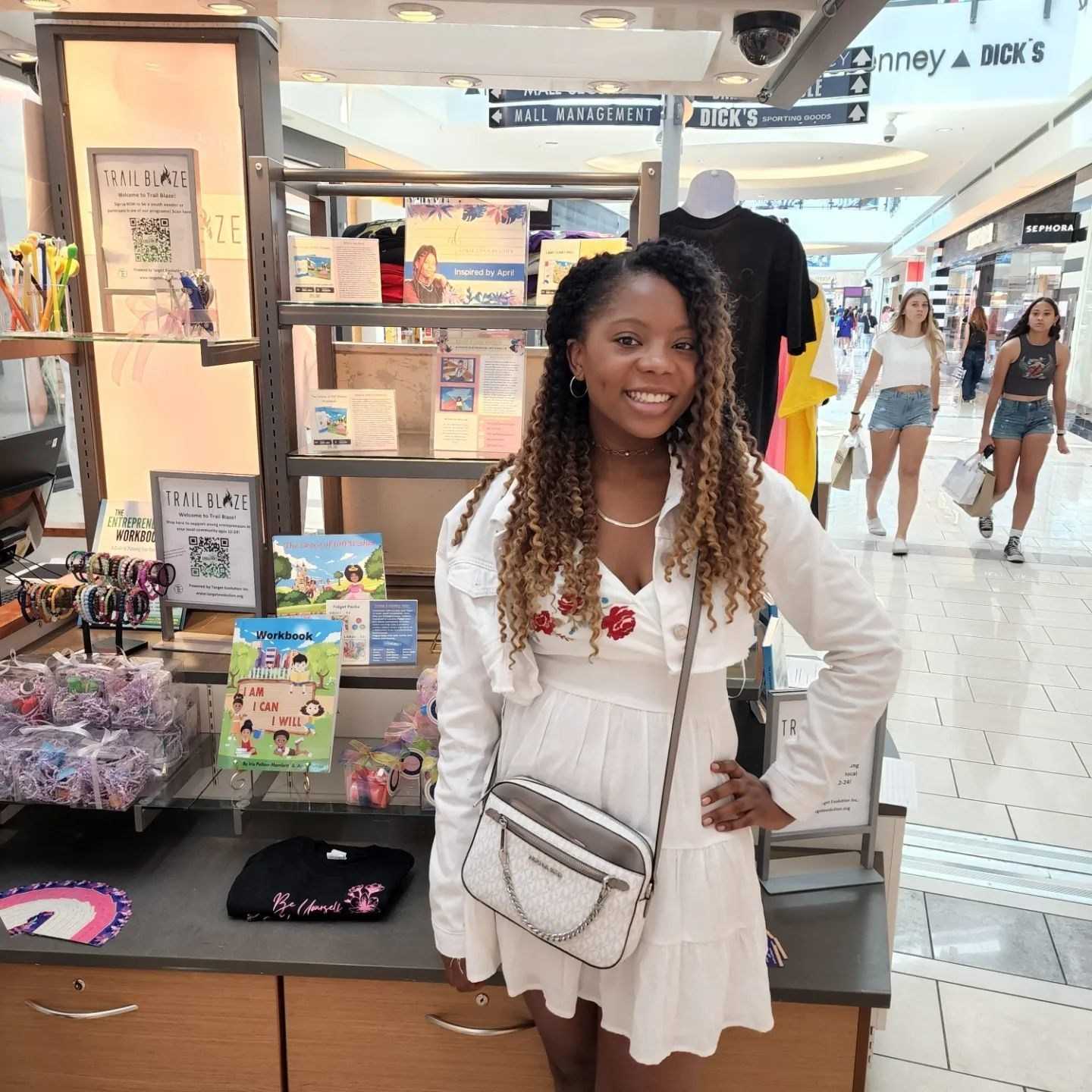 Trail Blaze Shop participant April Pelton, a teen author and entrepreneur, earned more than $1,000 in just two hours during h