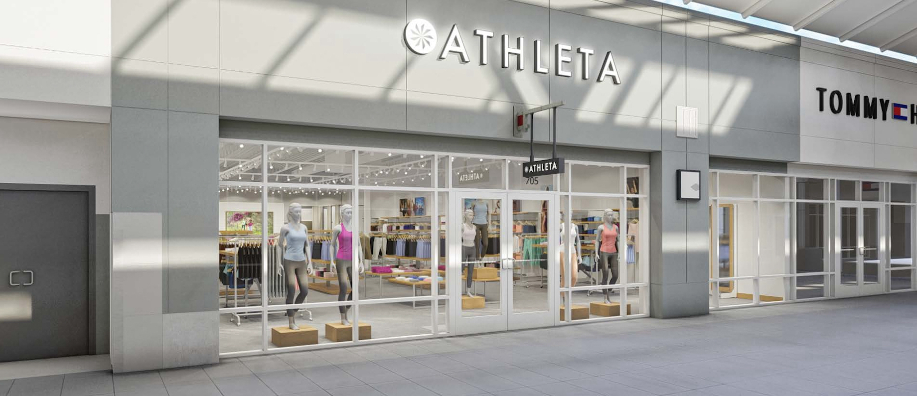 Rendereing of Athleta coming to Chicago Premium Outlets
