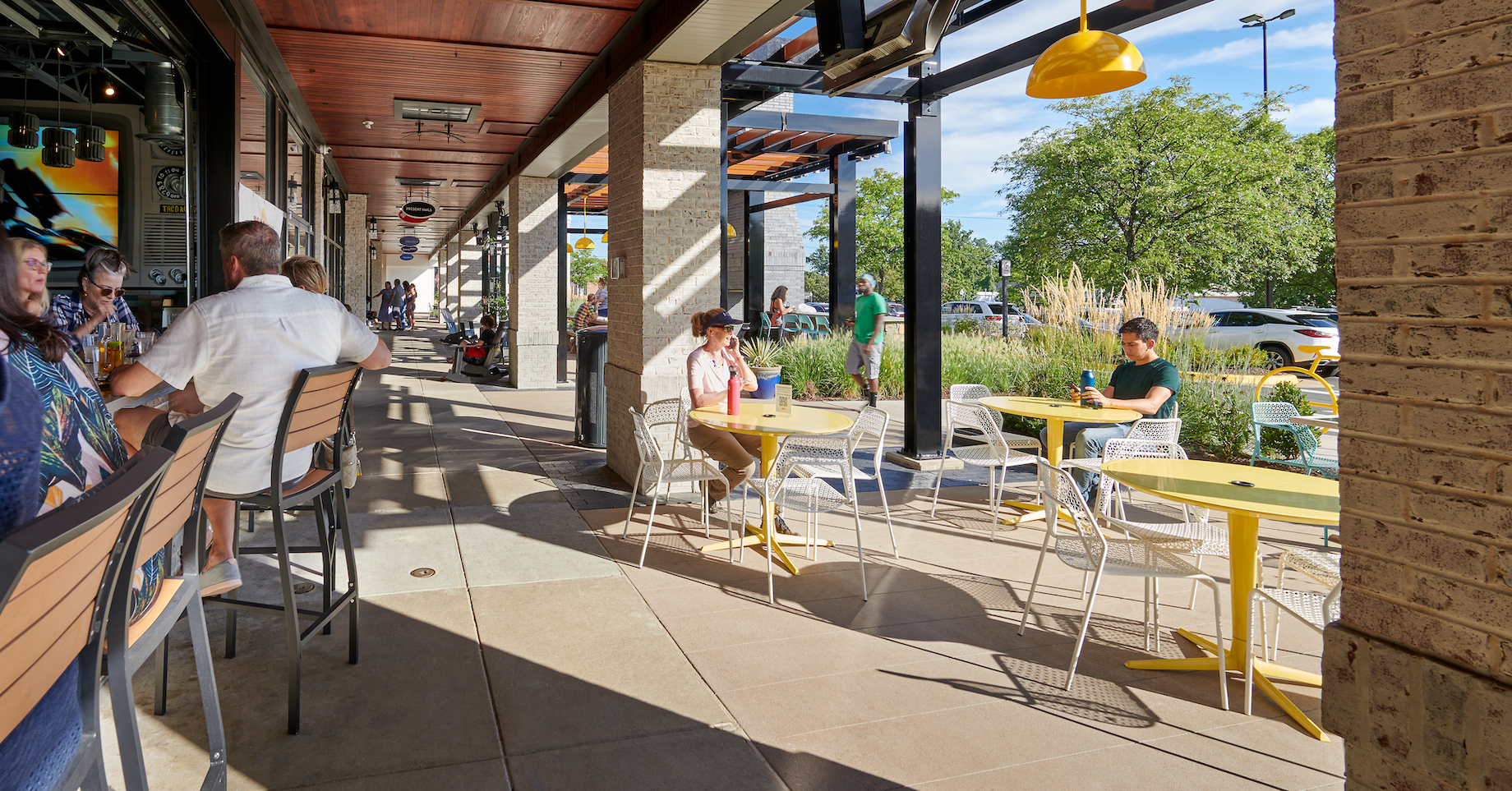 Federal and Cooper Carry’s 2021 overhaul of Birch & Broad in Falls Church, Virginia, also pictured at top, created public
