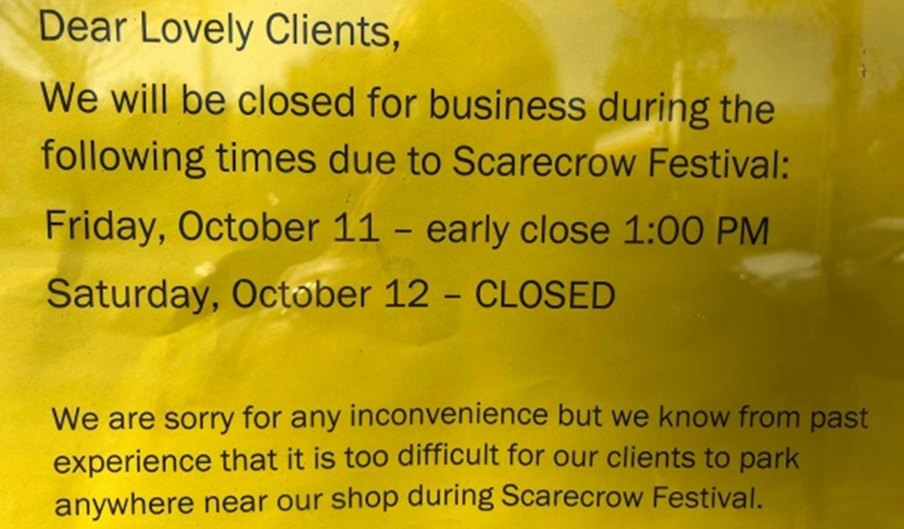 Thousands of potential customers will walk past your store, and you’re closed because of parking or because people will ask t