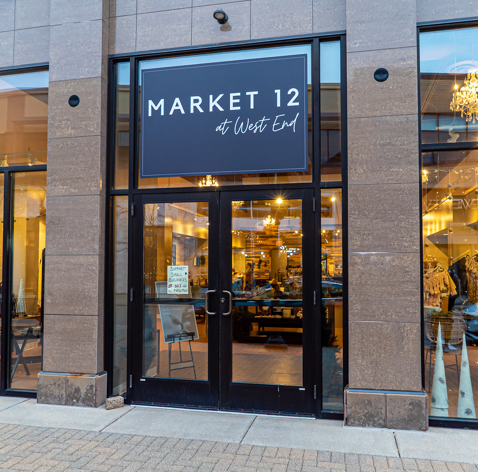Market 12 — which sells home decor, furniture, art, plants and more — also established its own pop-up shop at The Shops at We