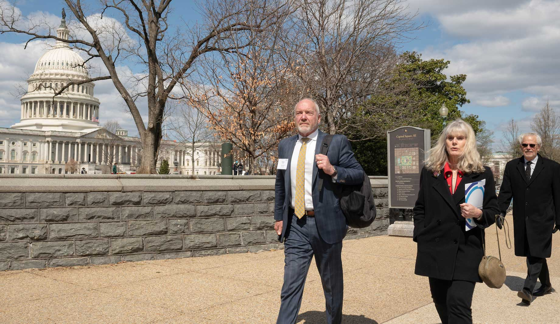 Rob Cord, Nettie Oliverio and Doug Wiele on Capitol Hill.