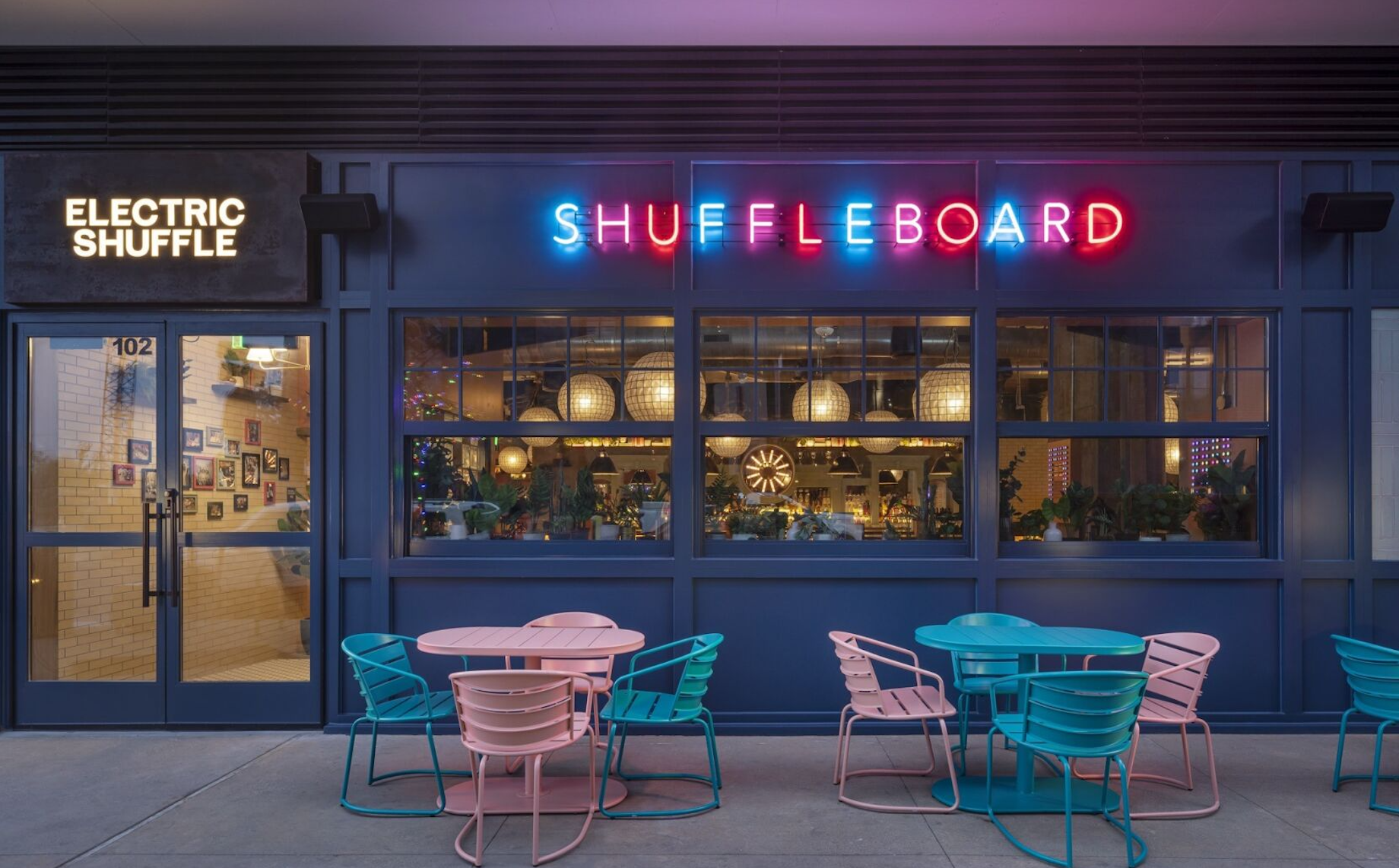 Entertainment and competitive socializing spots with food-and-beverage programs, such as Electric Shuffle in Austin, above, a