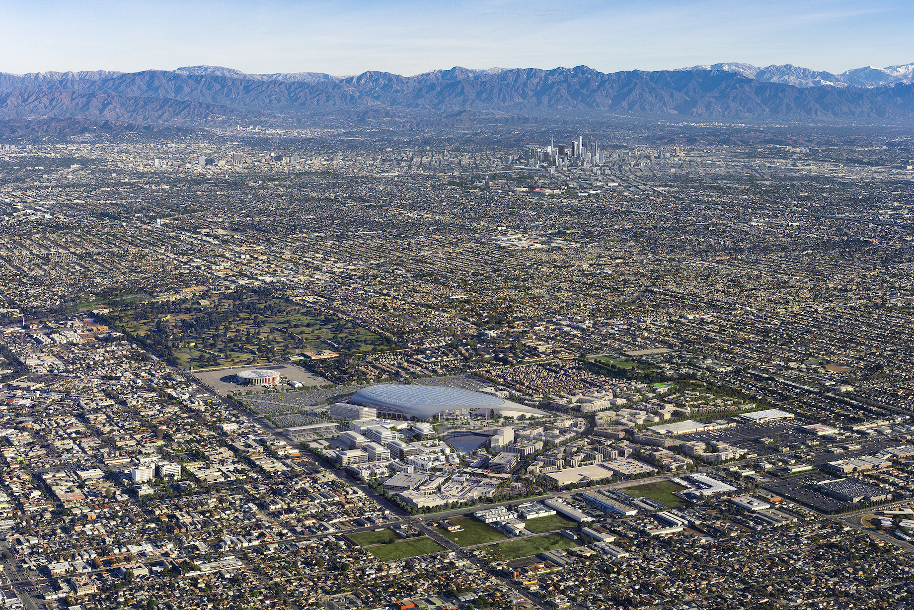 The developer of Los Angeles’ Hollywood Park is finding ways to connect its multiple sports and entertainment venues — includ