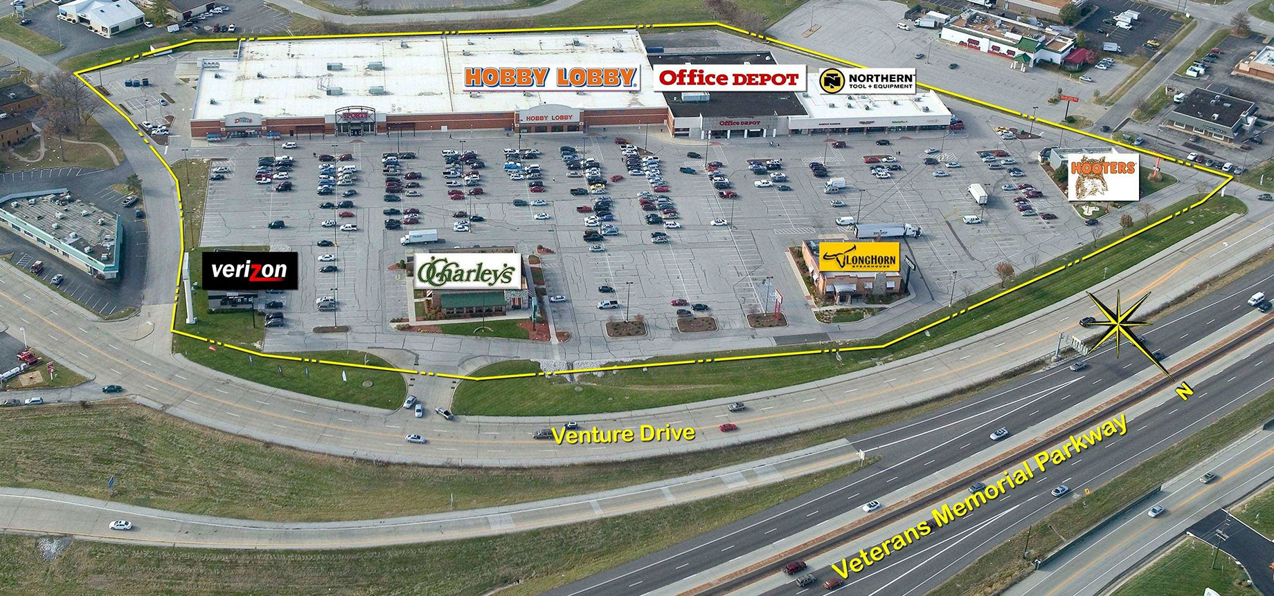 Cave Springs Shopping Center, northwest of St. Louis