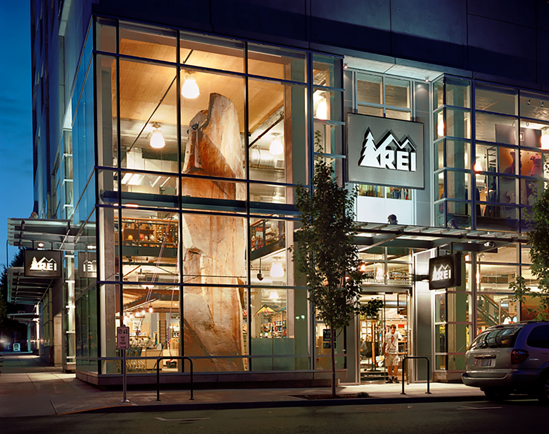 The LEED-certified REI store in Portland, Ore. (Eckert & Eckert Photography)