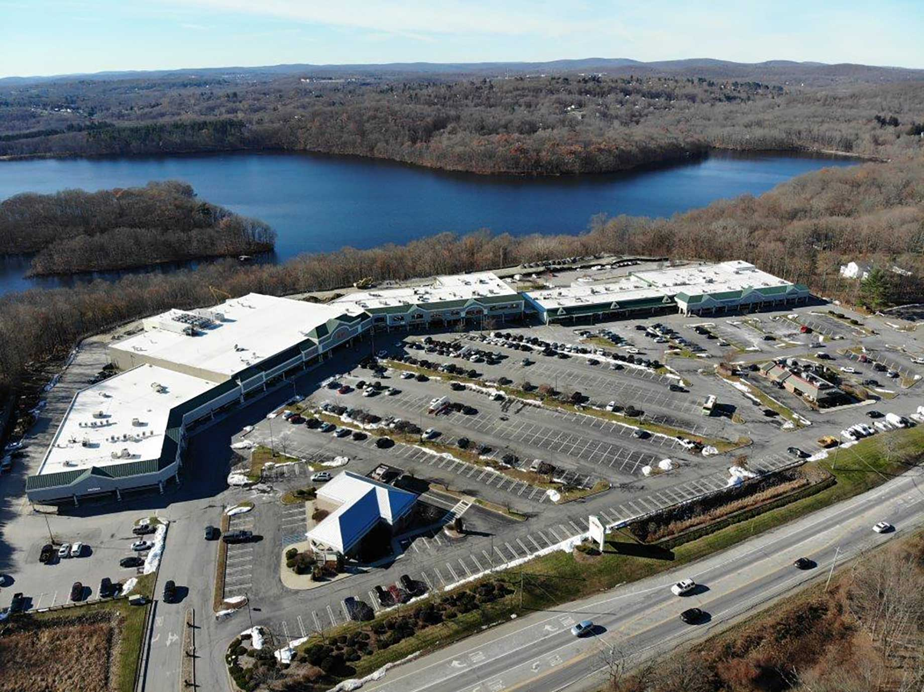 Lakeview Plaza Shopping Center sits near I-84 and I-684