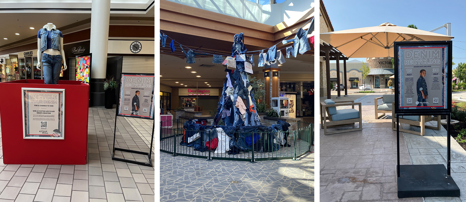 Washington’s Kitsap Mall showed off denim fashions in its 2023 Denim Days activation, while Everett Mall, also in Washington,