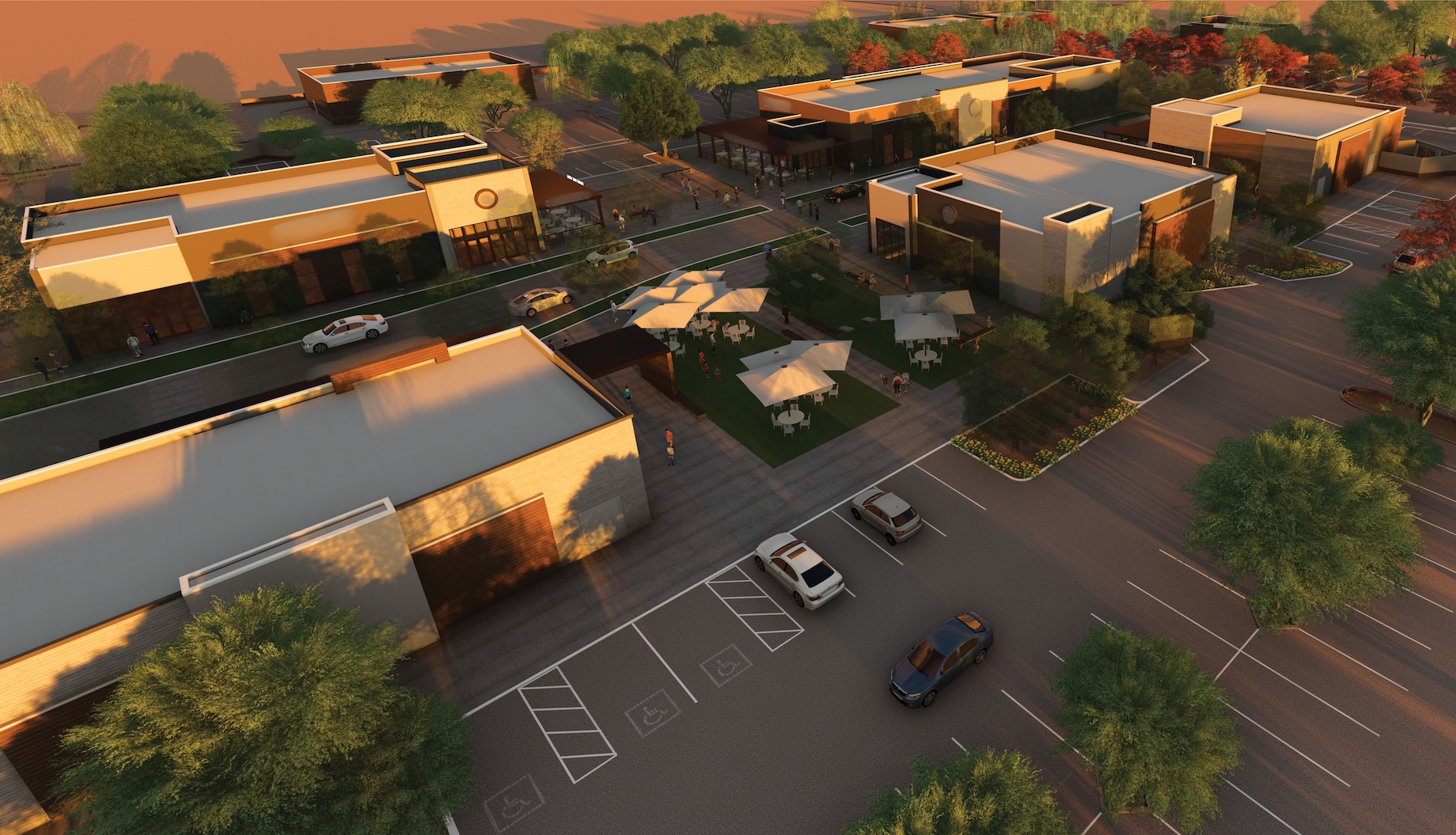 SimonCRE is building 350,000 square feet at Medina Station in Mesa, Arizona, rendered above. Target and Dick’s Sporting Goods