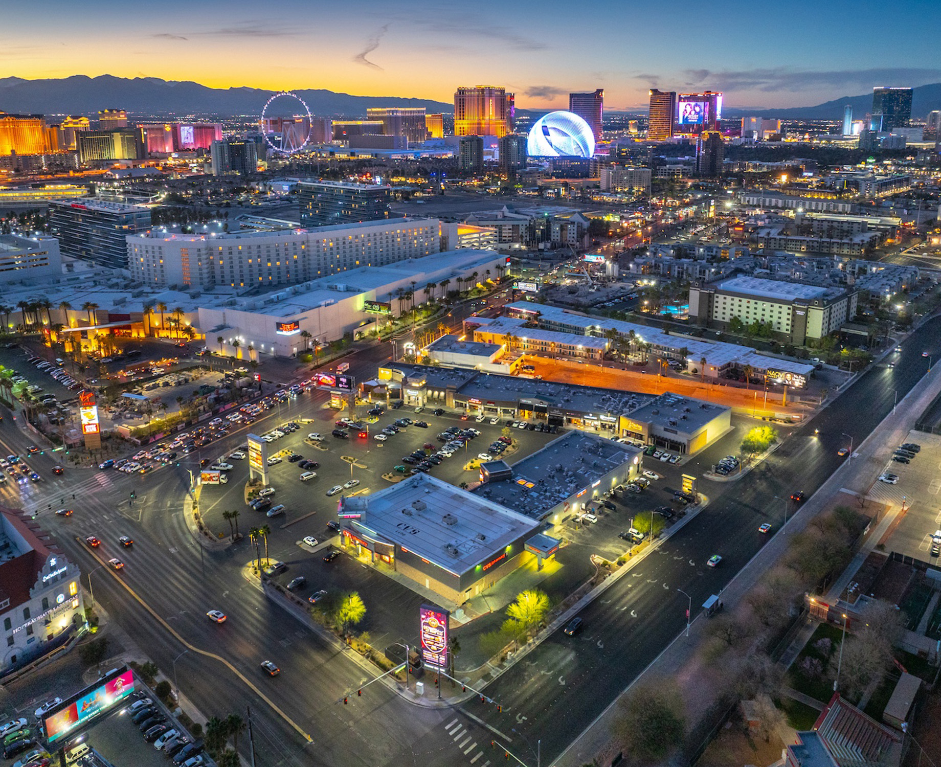 Paradise Esplanade is located on Paradise Road, near the Virgin Hotel Las Vegas and UNLV.