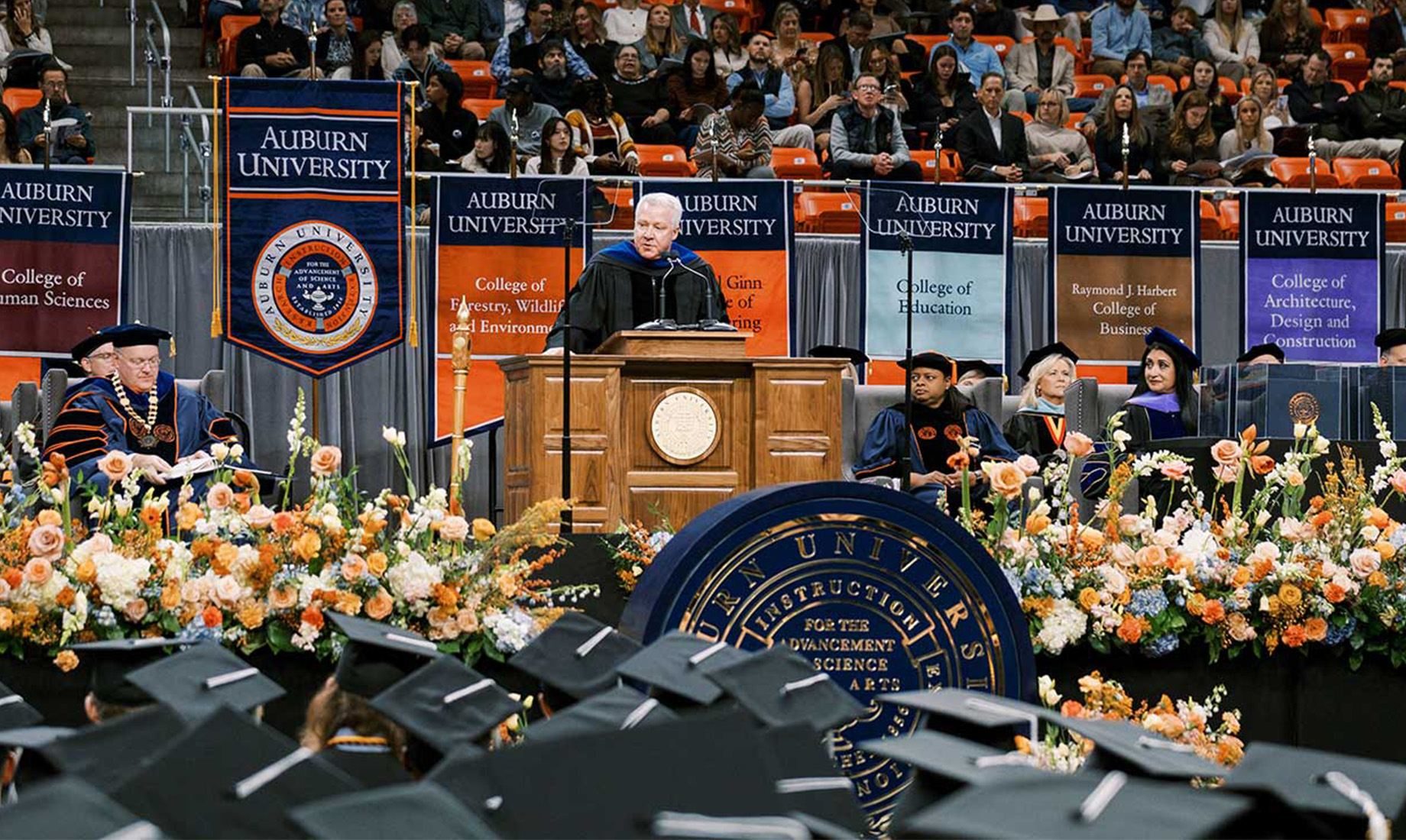 Gerald Pouncey Jr., an Auburn University alum, delivered the keynote address at the school’s fall commencement ceremonies in 