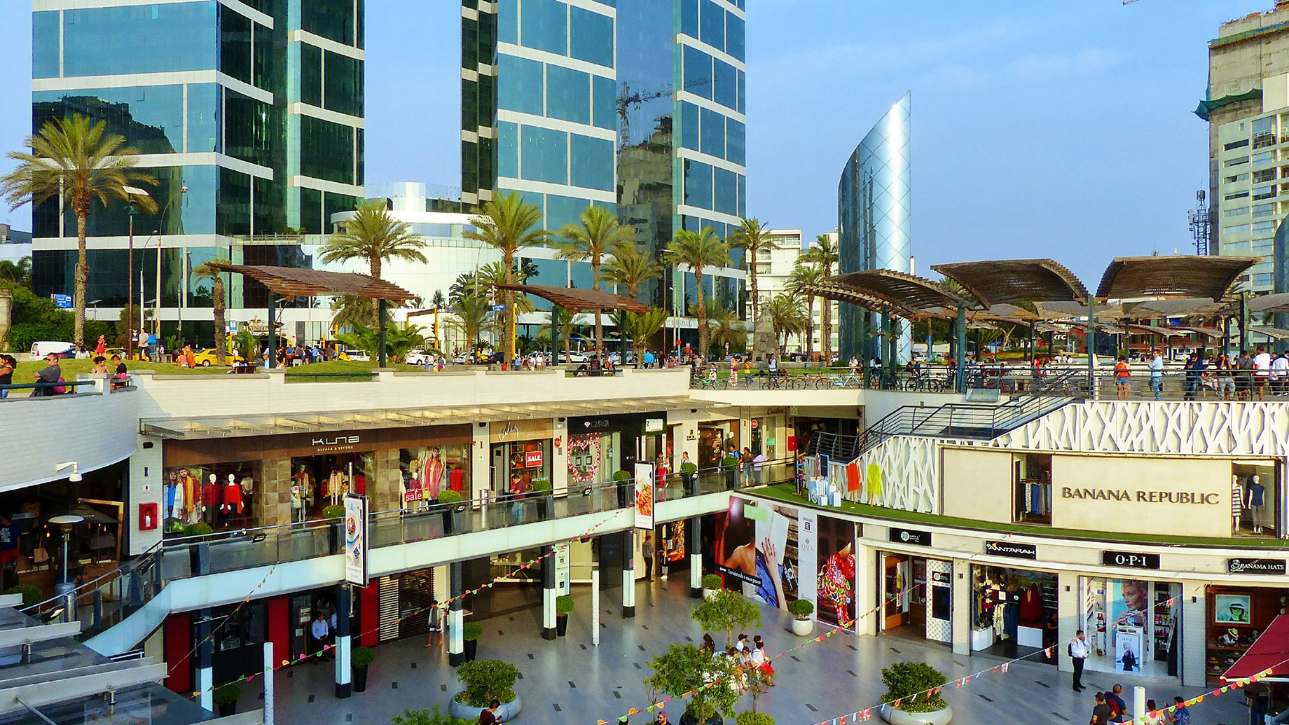 The Larcomar center, in the Miraflores district of Lima