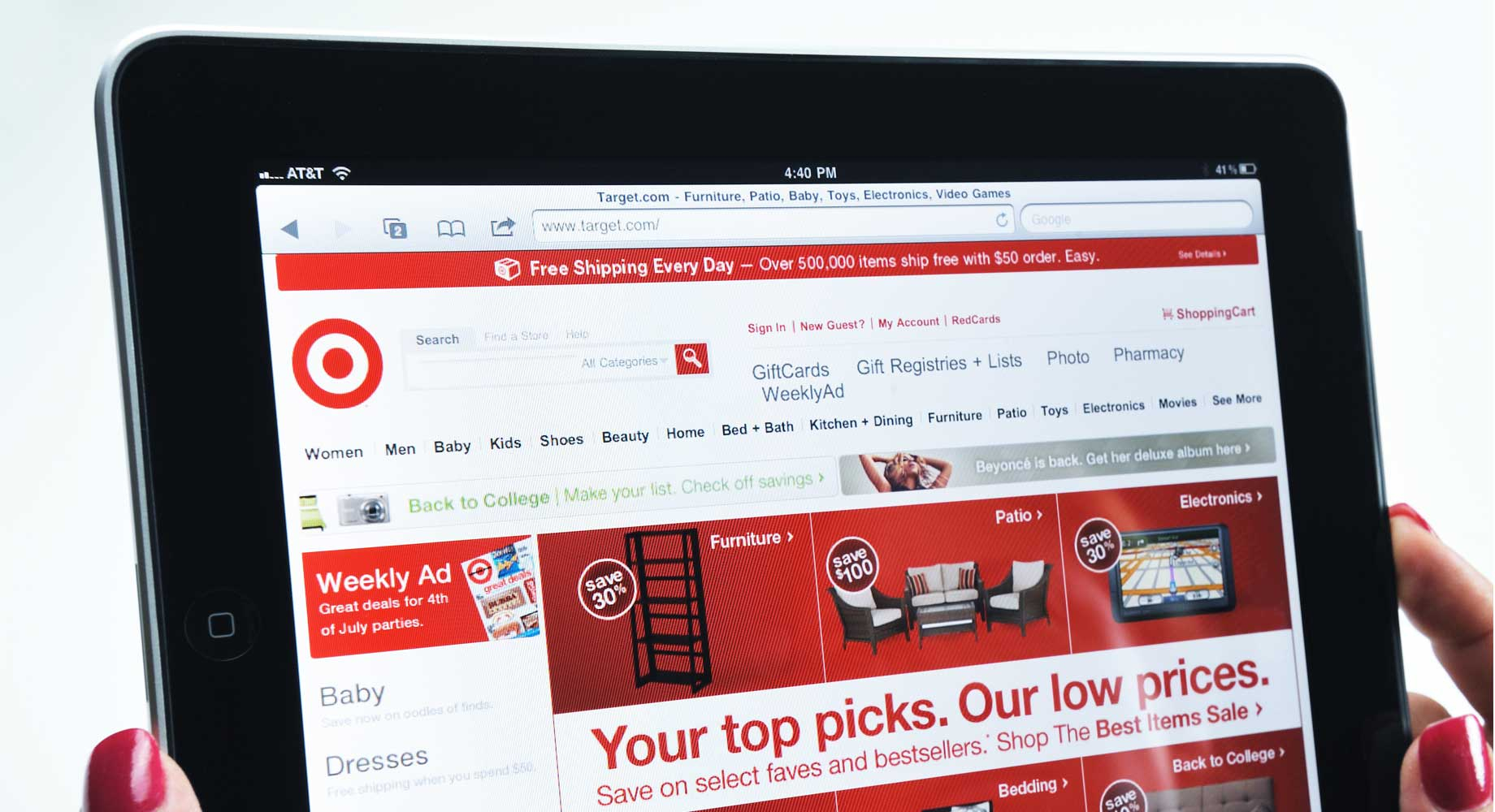 Target reported its busiest day this year for online traffic and sales