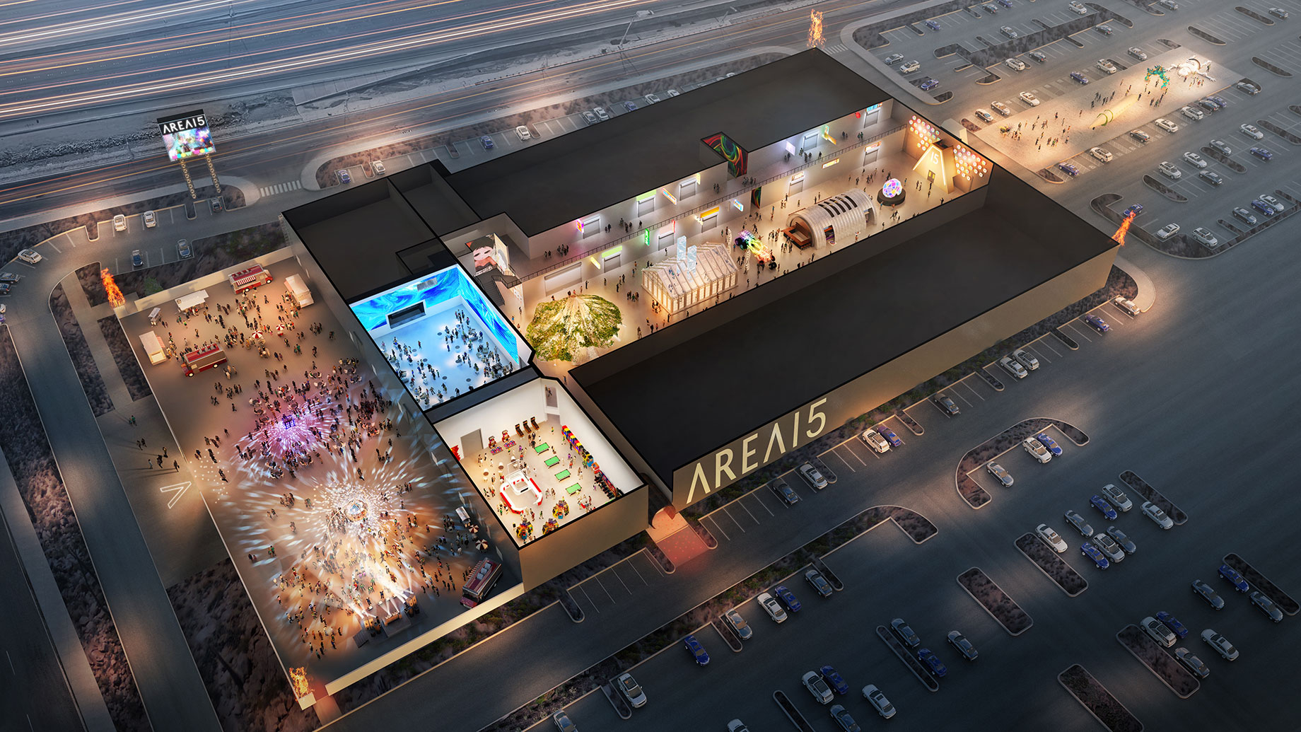 Area15, a retail entertainment complex, is due to open late this year