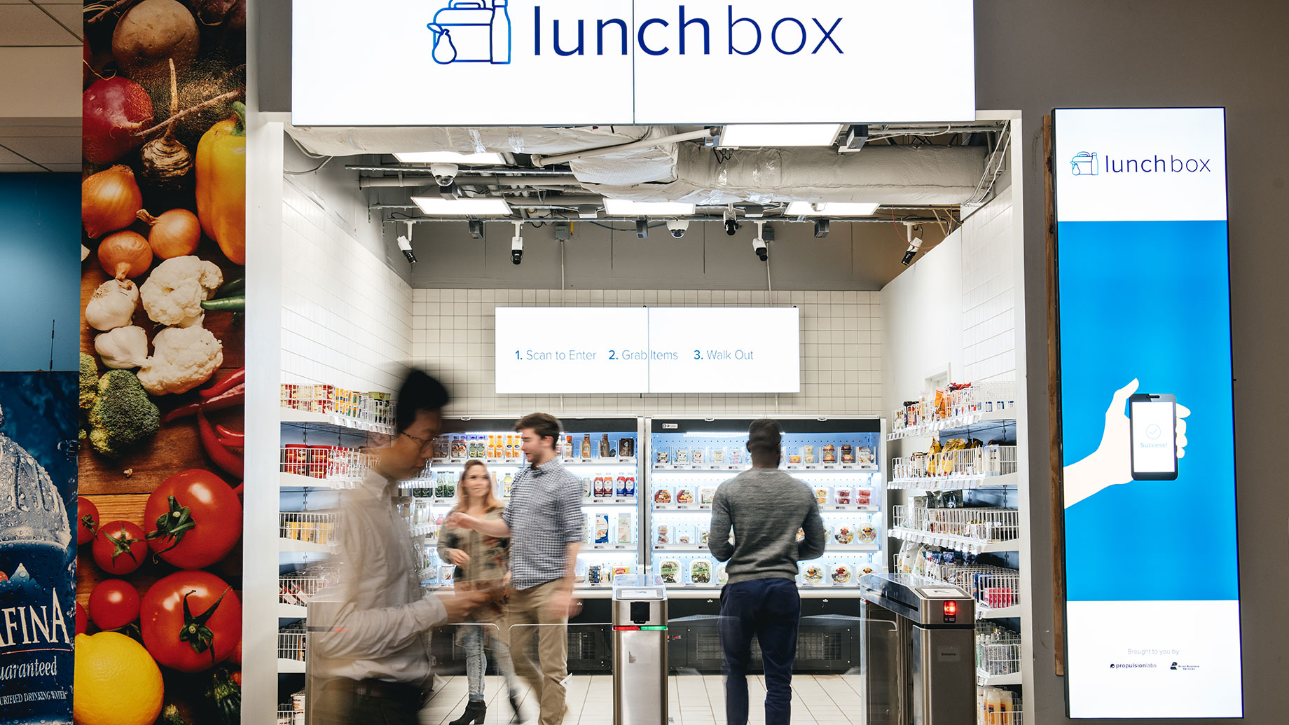 At its headquarters, Retail Business Services has been testing a cashierless convenience store that automatically charges cus