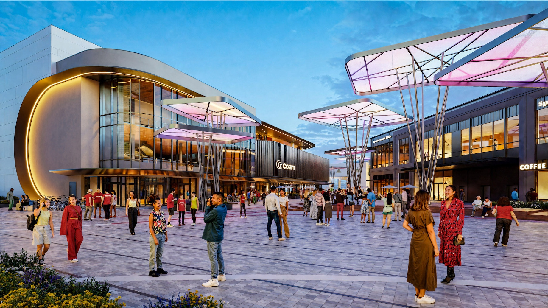A rendering of Cosm at Centennial Yards Atlanta