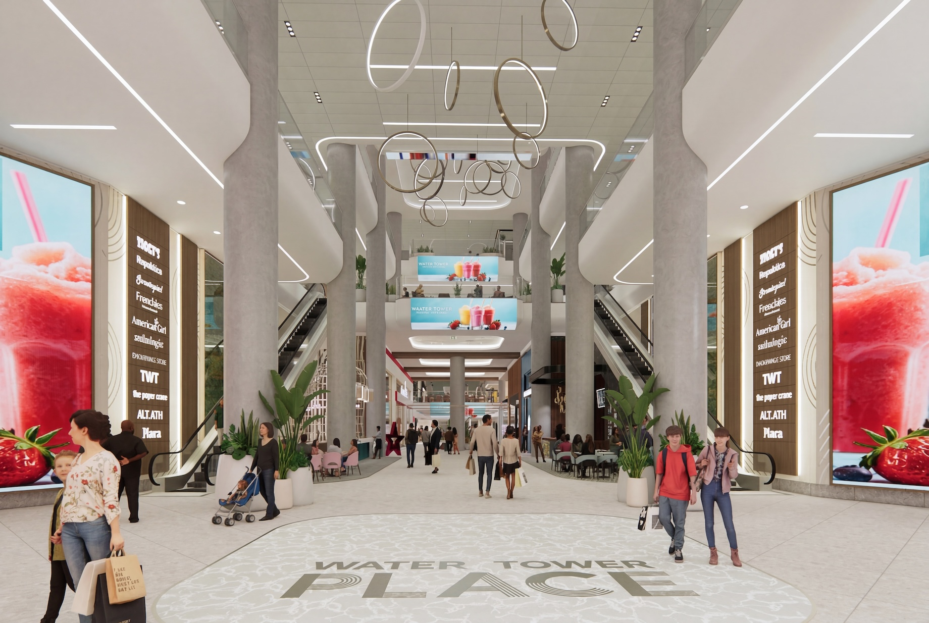 A $170 million makeover will reconfigure retail space at Chicago’s Water Tower Place.