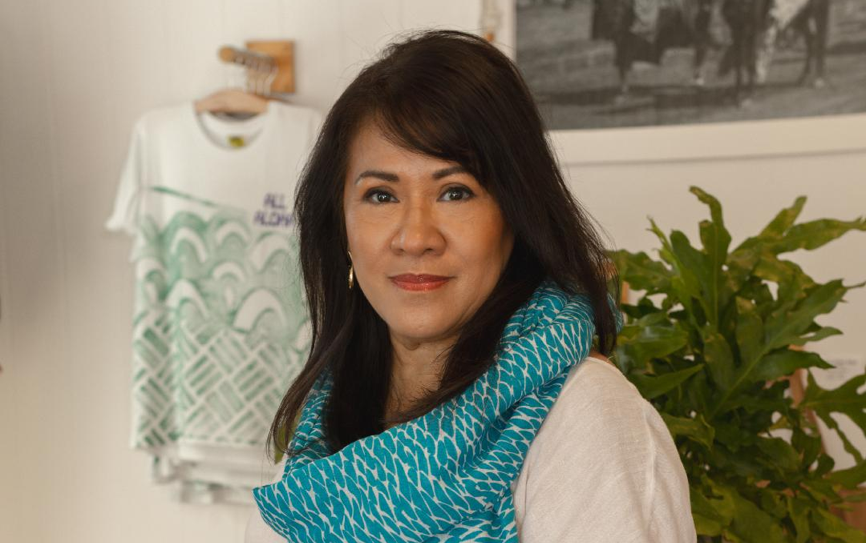 Preus, pictured in client Kealopiko’s store, calls the creator of brands based on Hawaiian people, plants, food and culture a