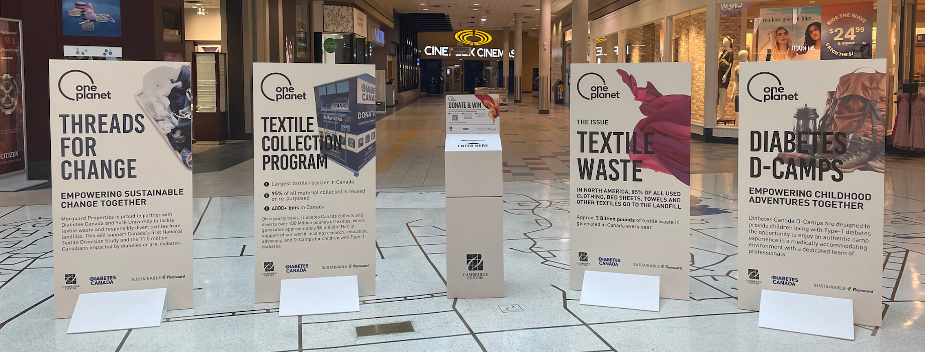 Cambridge Centre in Cambridge, Ontario, was one of six centers that hosted donation drives to collect clothing, linens and sh