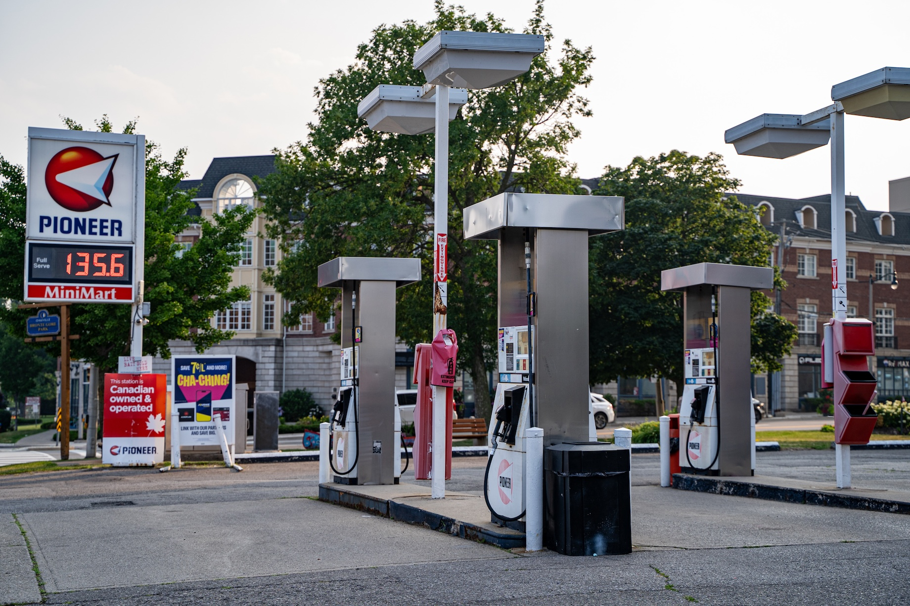 Sunoco has acquired Parkland, which owns Pioneer, among other brands. Pictured is a Pioneer gas station in Oakville, Ontario,