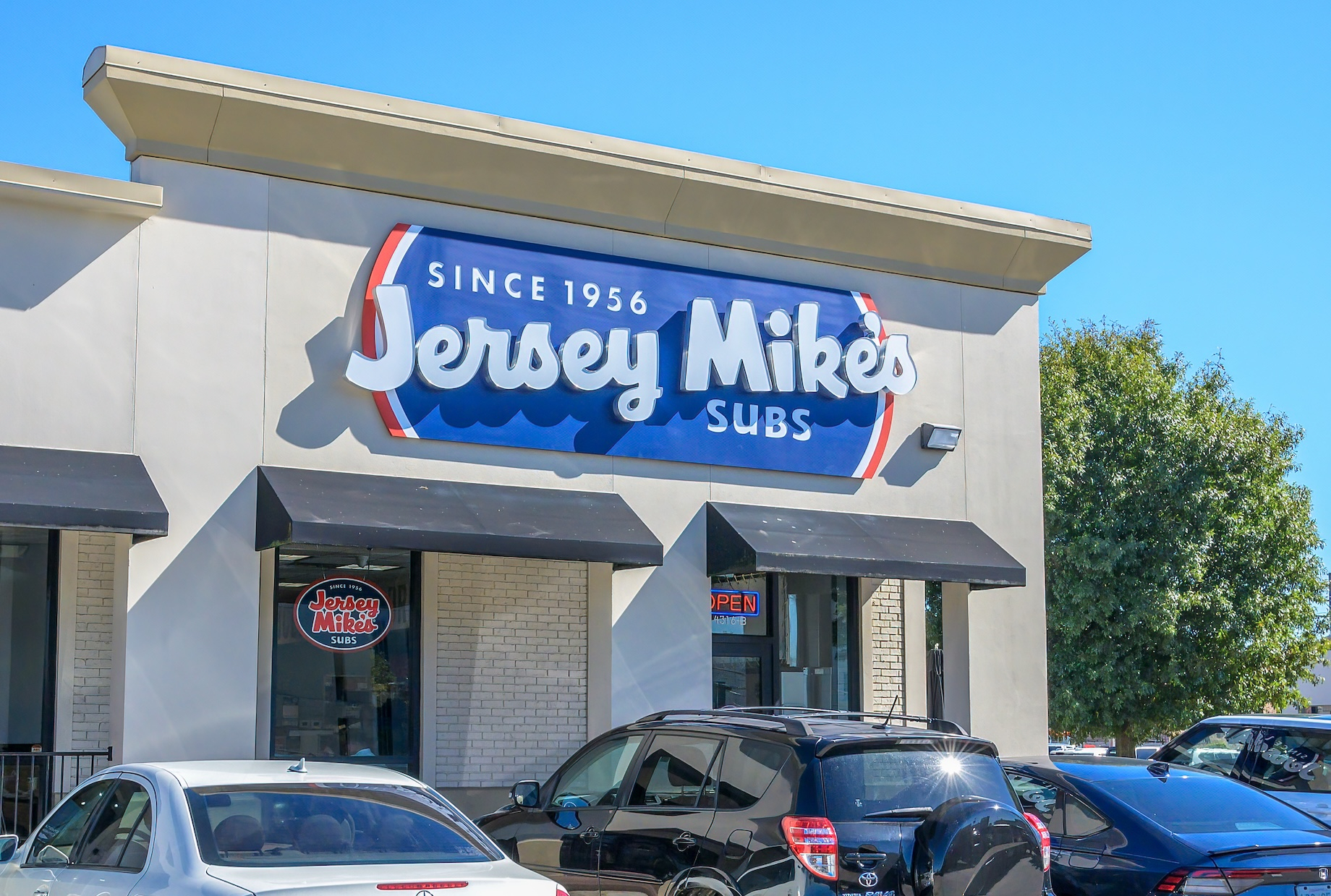 Above: Jersey Mike’s Subs in New Orleans’ Metairie. At top: Jersey Mike’s Subs in Napa, California