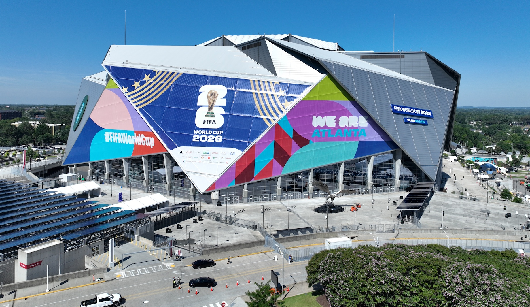 Retail and restaurant tenants near sports venues like Atlanta Stadium, fan zones and other key gathering spots — not entire m