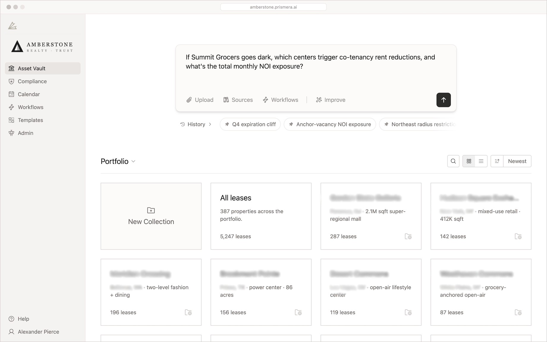 Prismera’s Asset Vault is where users store all their property documents — such as leases, agreements and tenant records — in