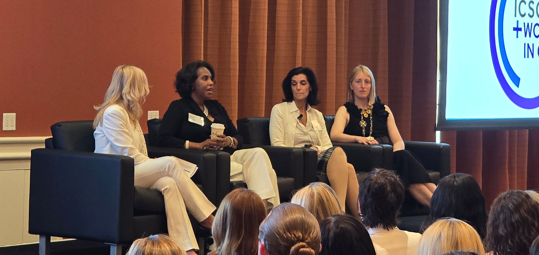 ICSC trustee Lacy Beasley of Retail Strategies moderated the Capital, Confidence and Control panel at ICSC+WOMEN IN CRE with 