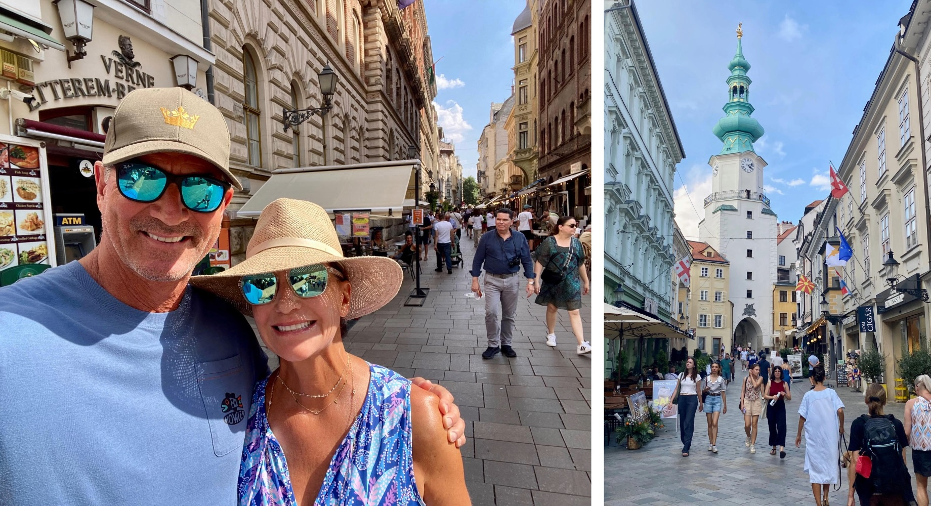 On a recent trip to Central Europe, Toro Development’s Mark Toro and his wife Nancy visited Budapest, at left, and the Old To