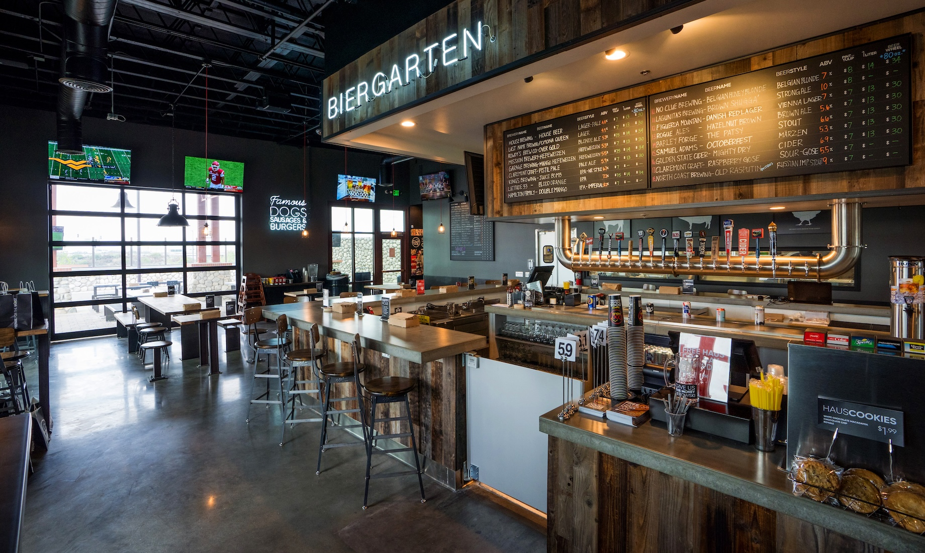 The Dog Haus model combines fast-casual counter service and a casual-dining sports bar that serves craft beer and cocktails. 