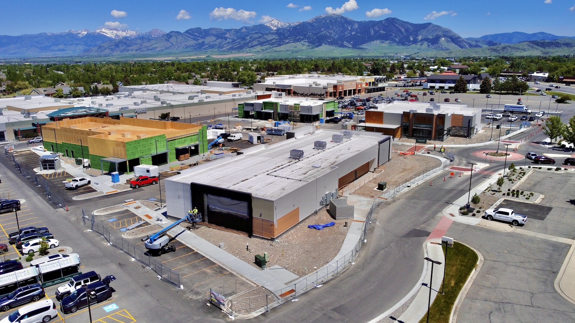 Looking northeast: Gallatin Crossing will include a high street concept that better utilizes a vast parking field. Barnes &am