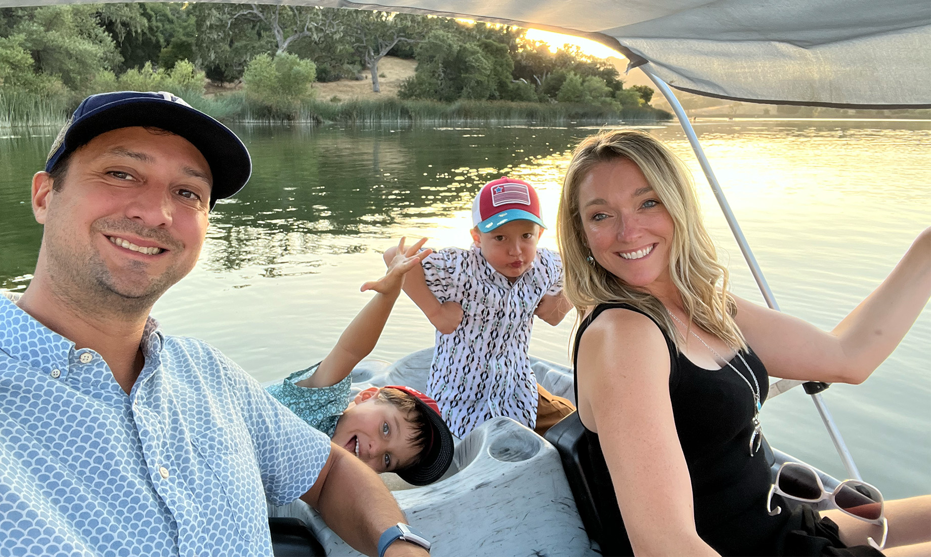 Hernandez and his family during a summer trip at Alisal Ranch in Solvang, California.