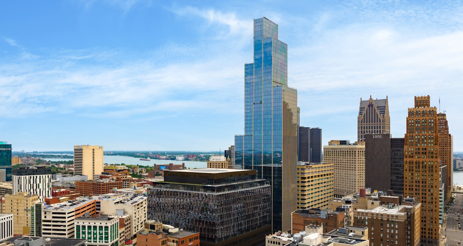 The first phase of the 1.5 million-square-foot Hudson’s Detroit mixed-use development has been completed.