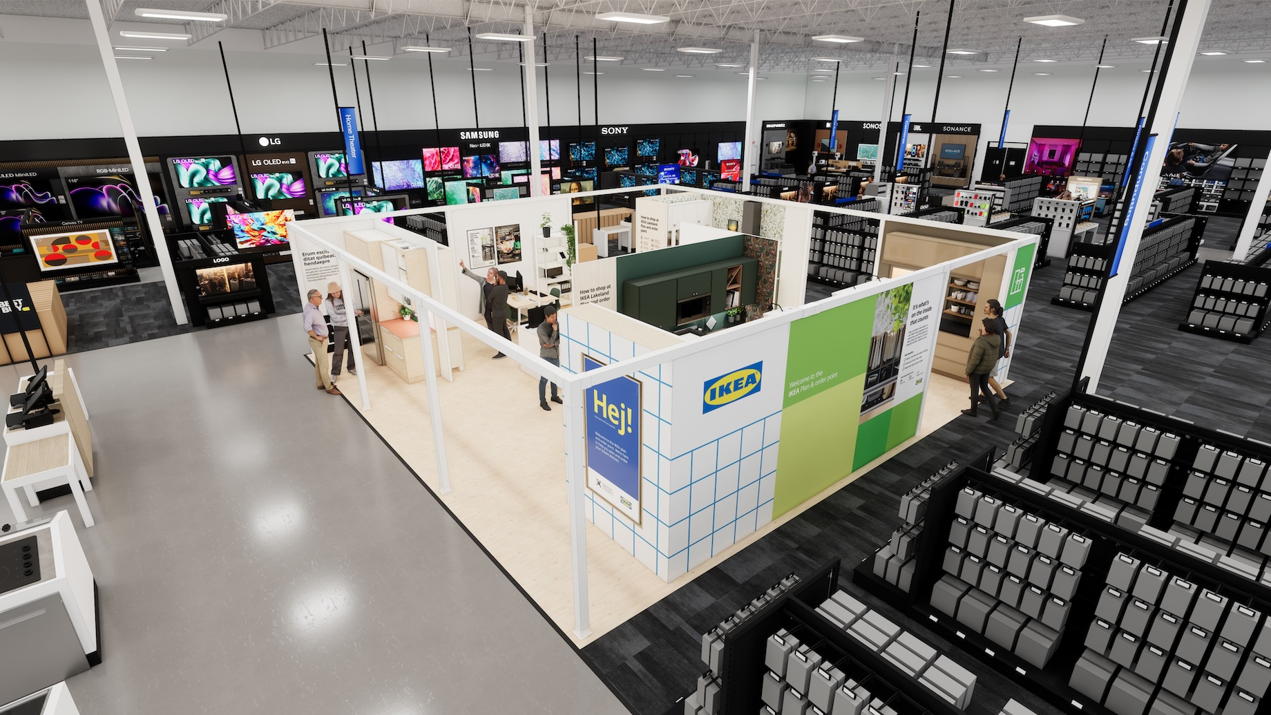 Ikea is introducing its mini-shop concept at 10 Best Buy stores.