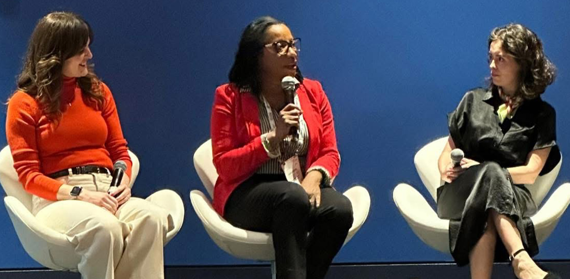 Auzenne, in the red jacket, spoke at ICSC@RED RIVER this year on a panel called Risk, Reward and Reinvention: Women Making Bo