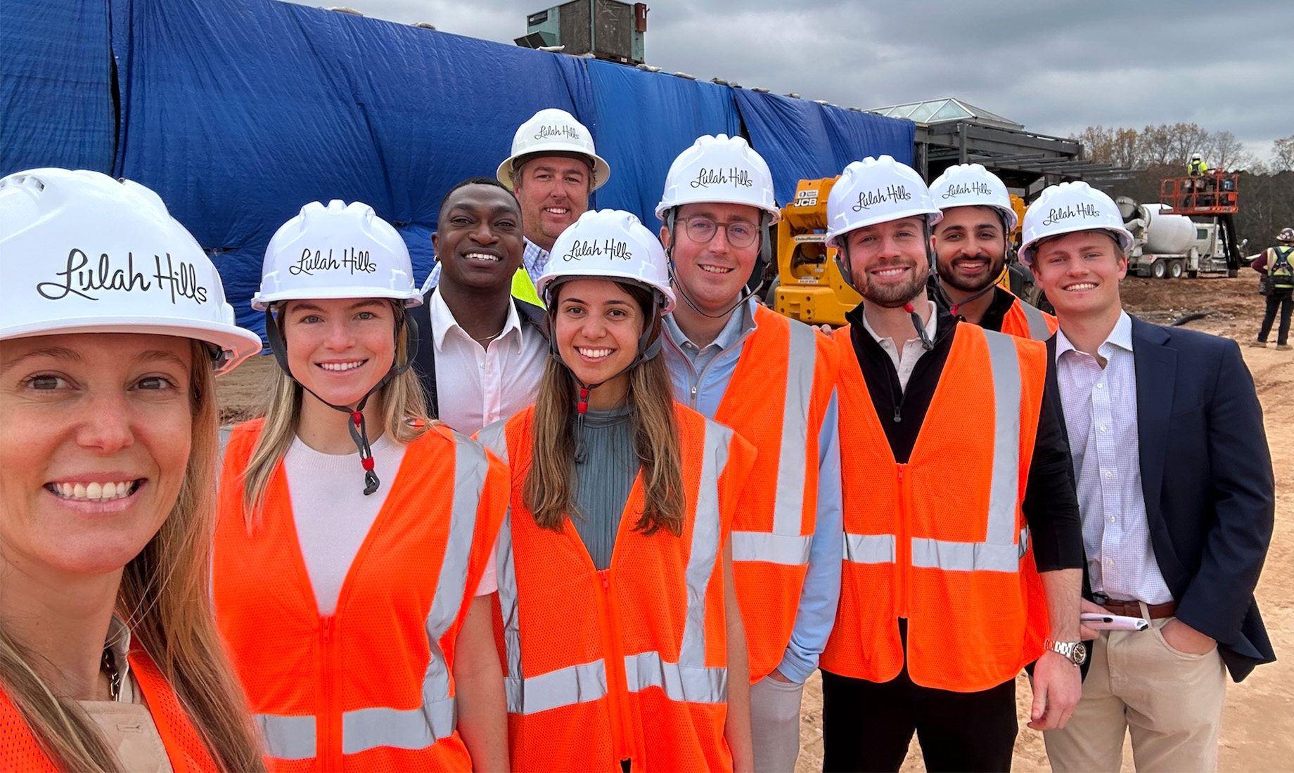McGowan, at left, toured Edens’ Lulah Hills redevelopment in Atlanta with Blackstone colleagues and Edens partners.