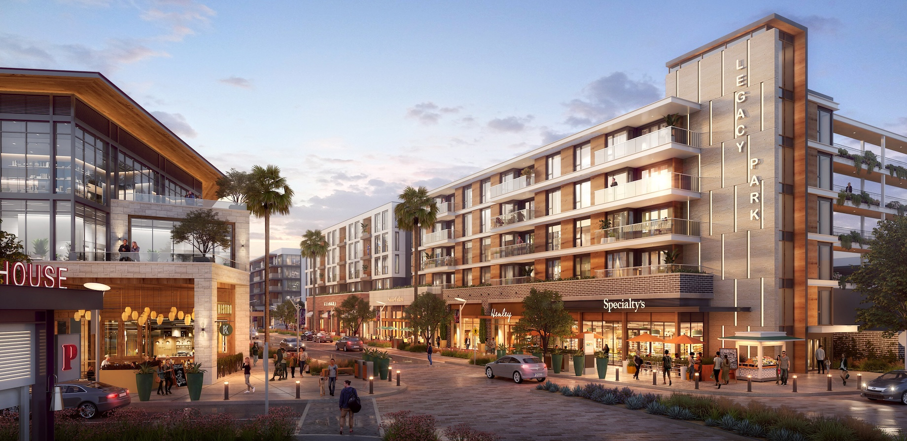 Plans for the Legacy Park mixed-use development in Mesa, Arizona, include 300,000 square feet of retail and restaurants.