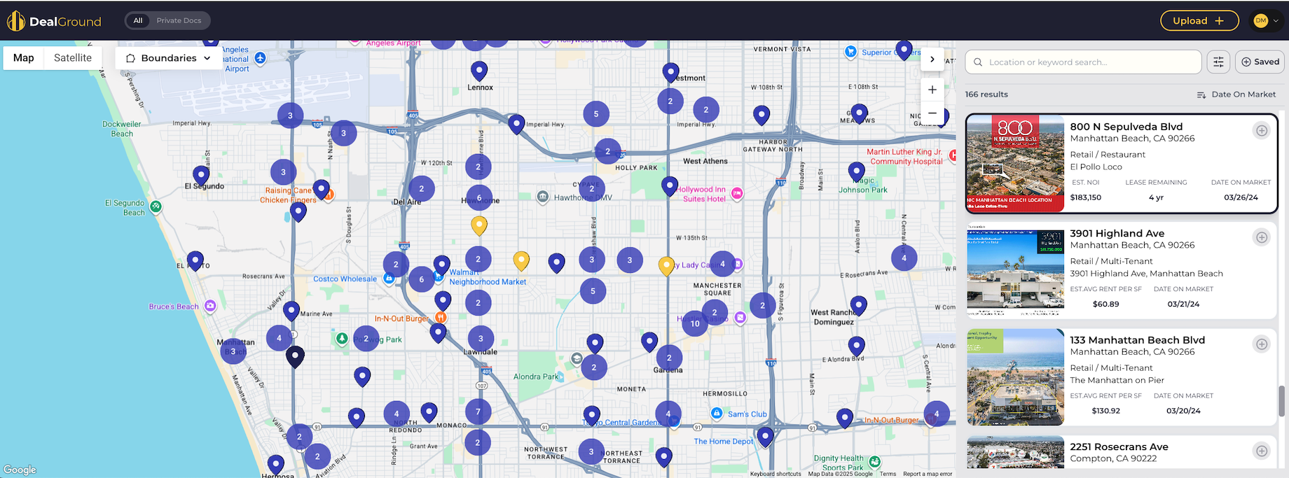 And this query for Manhattan Beach, California, looked at properties that had been on the market for some time in the past 10