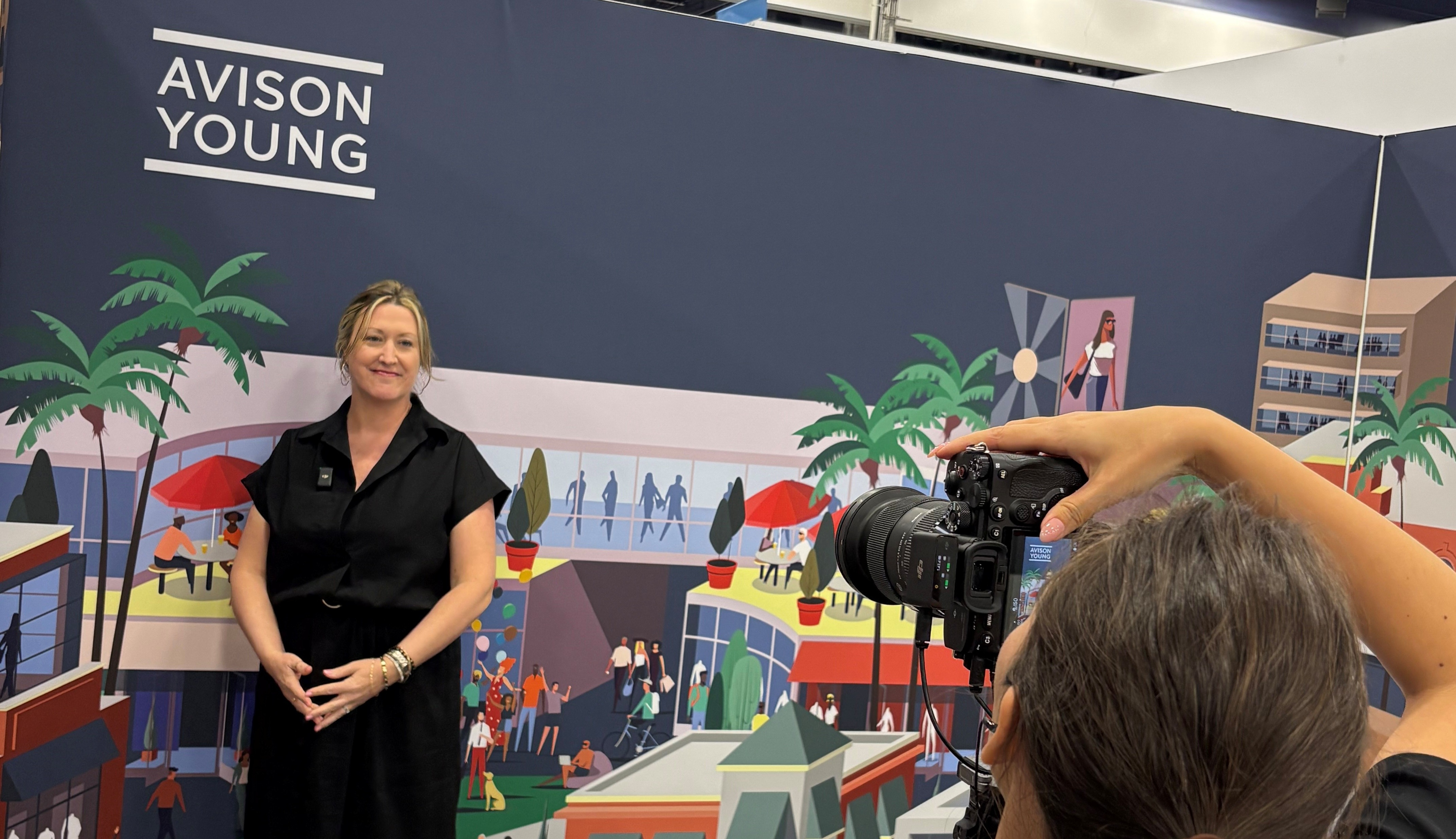 Meghann Martindale at Avison Young’s booth at ICSC LAS VEGAS in May