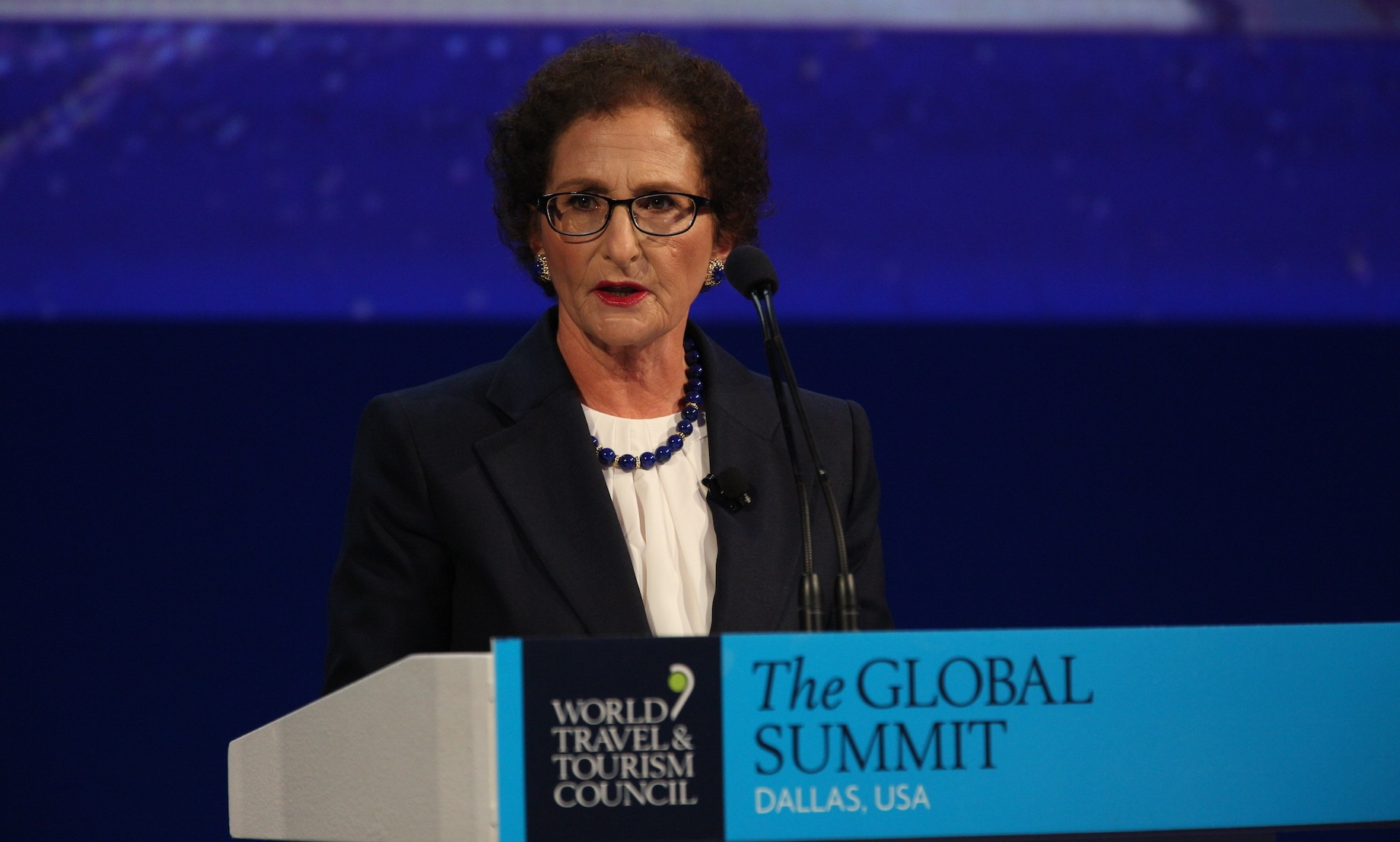 NorthPark Center co-owner Nancy Nasher spoke at the World Travel & Tourism Council’s 2016 Global Summit in Dallas.