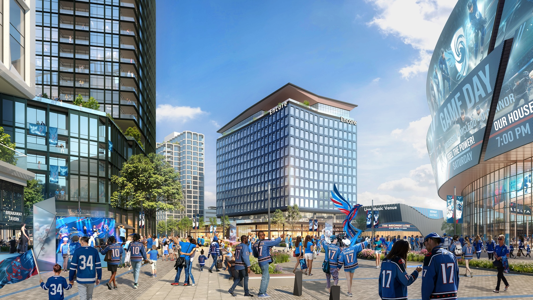 Machete Group, Jamestown and New York Life propose to build a hockey arena as part of the redevelopment of Alpharetta, Georgi
