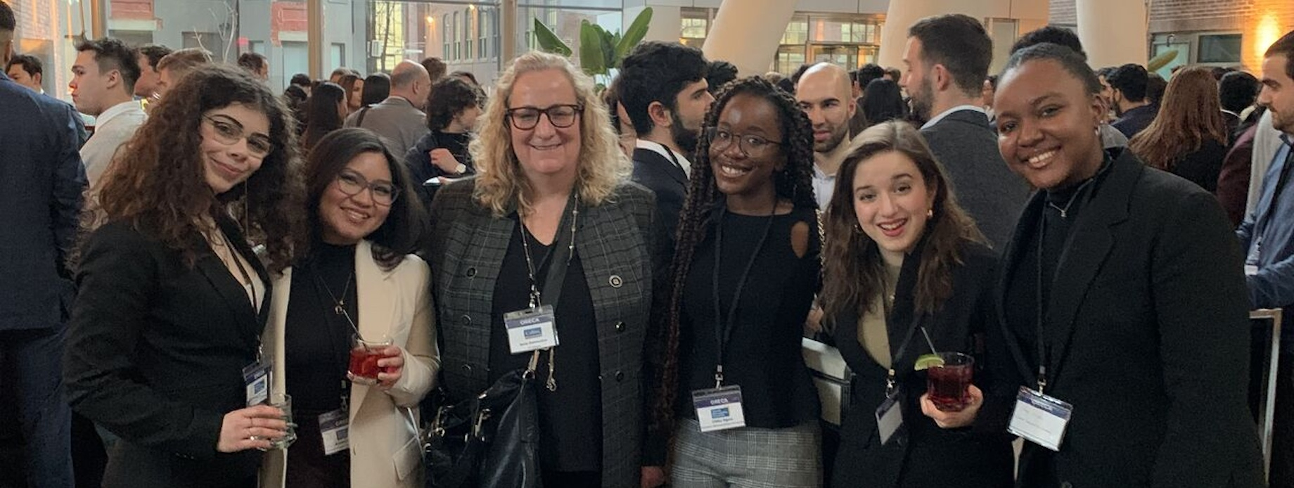 Infrastructure Jane Domenico, third from left, at a March 2023 Ontario Real Estate Clubs Association reception with Toronto M