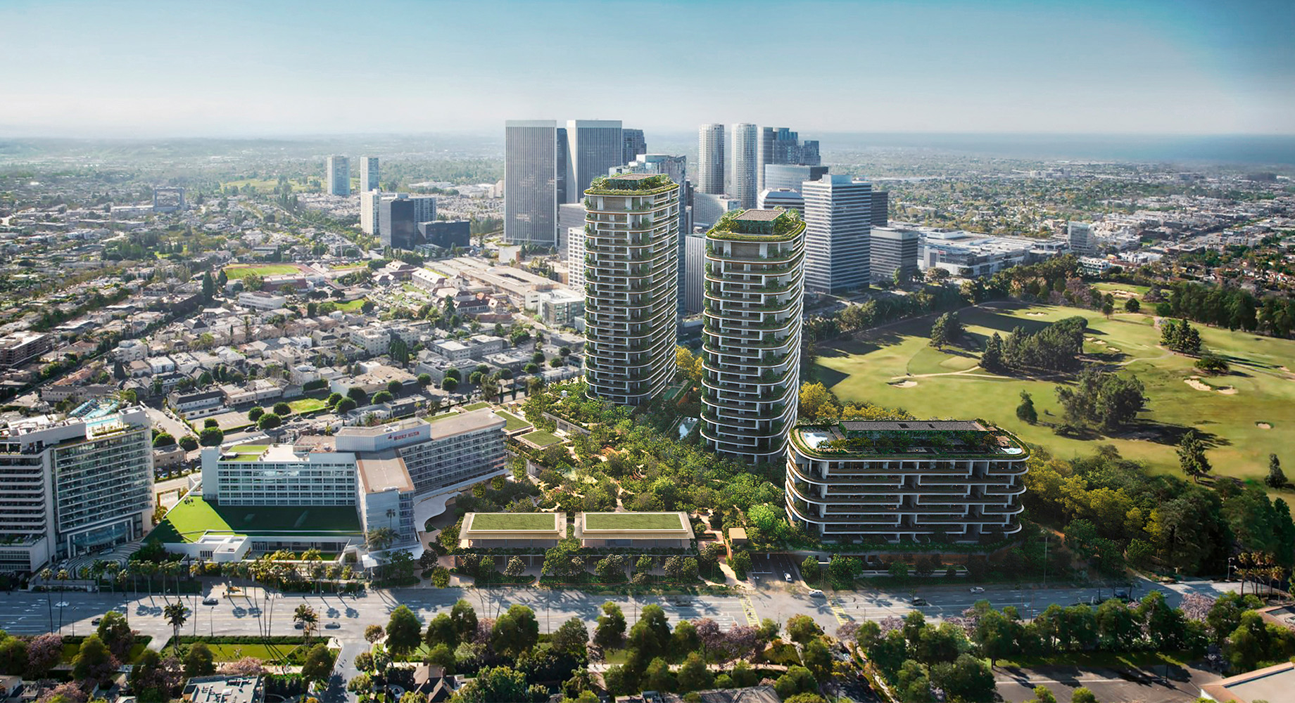 One Beverly Hills, shown in the foreground, is set for completion in 2028.