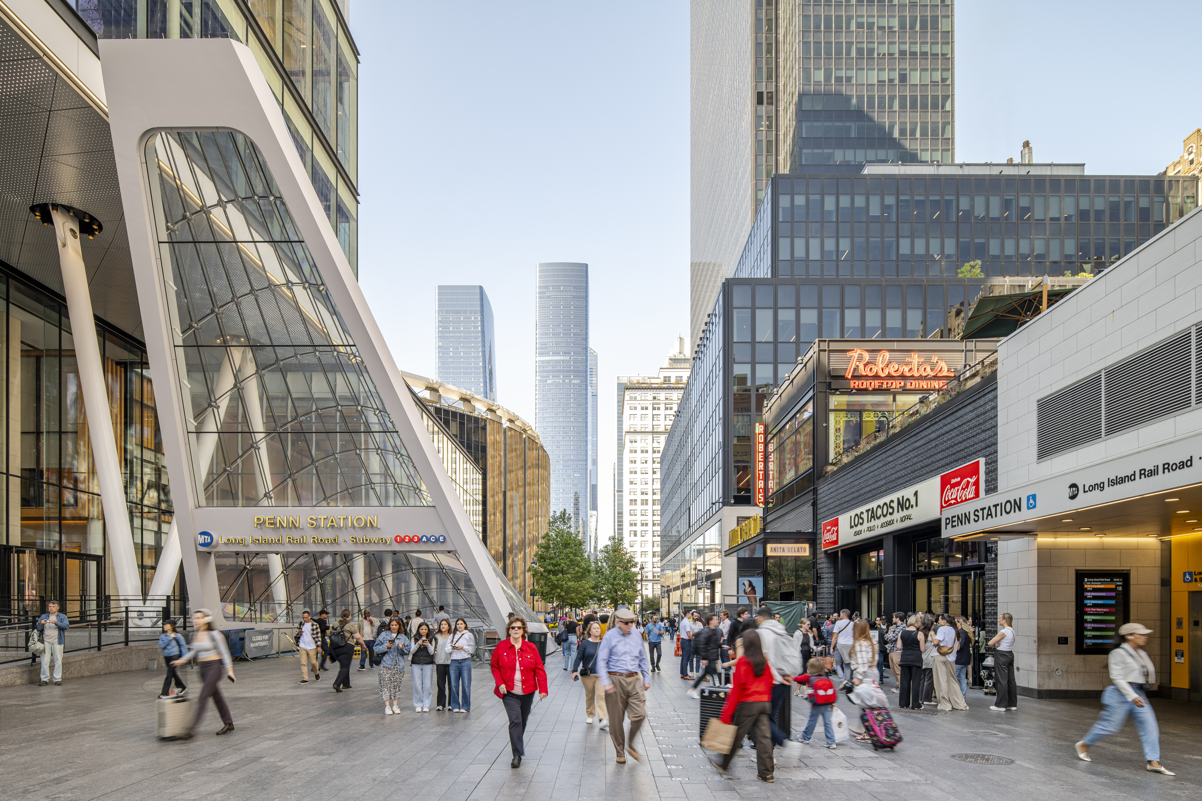 Plaza 33 on the north side of Penn Station and Madison Square Garden looking east