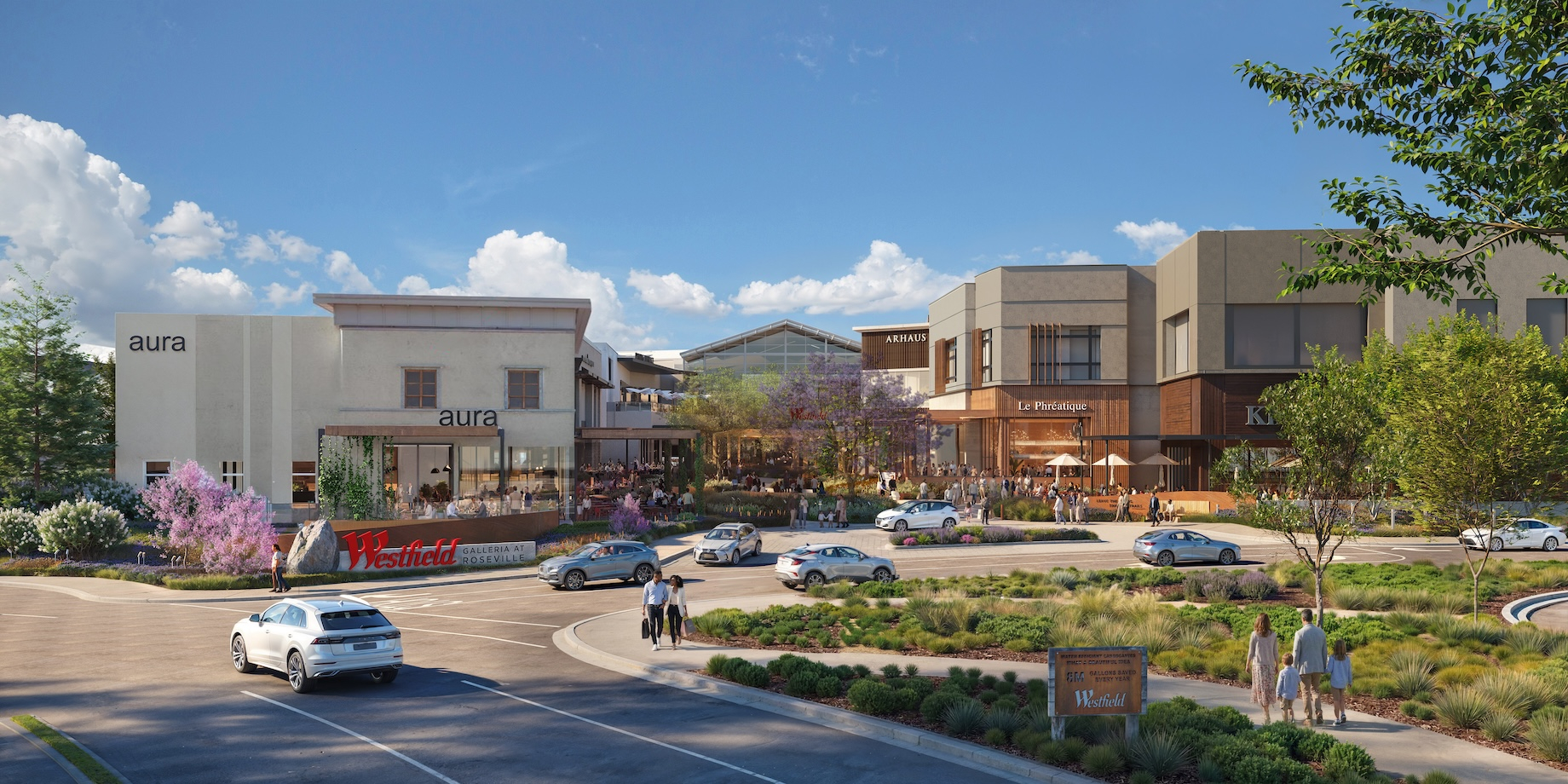 Native plantings by McCullough Landscape Architecture are a prominent feature of Unibail-Rodamco-Westfield’s Trails at Westfi